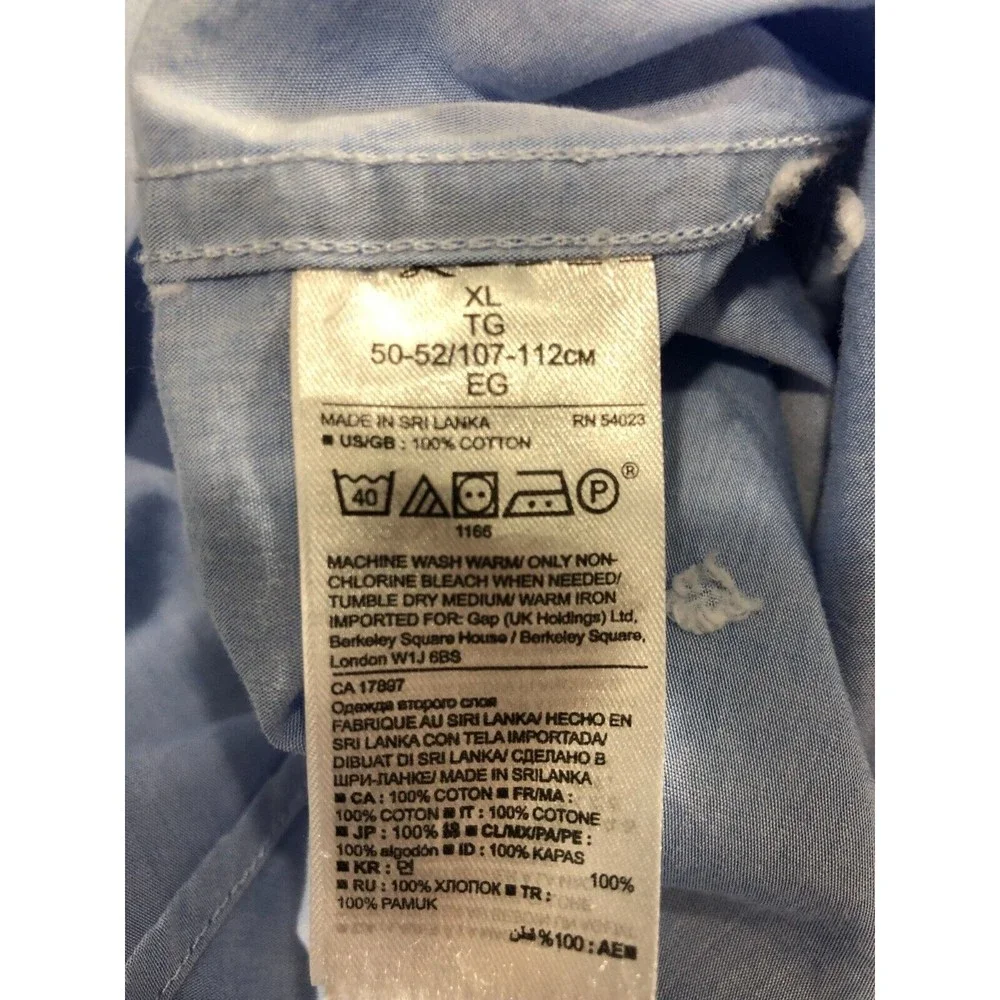 BANANA REPUBLIC Camden‎ Fit Shirt Men's XL Custom 078 Wash Short Sleeve Button